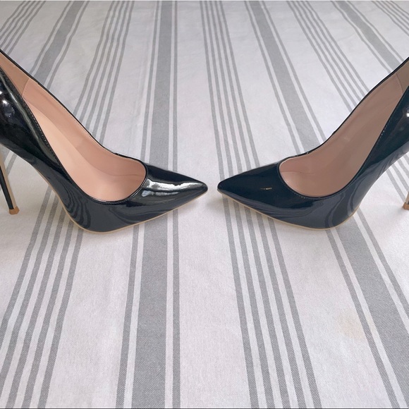 Black shiny pumps, Elizabet Lang, Size 7, NEVER WORN, great condition - Picture 5 of 8